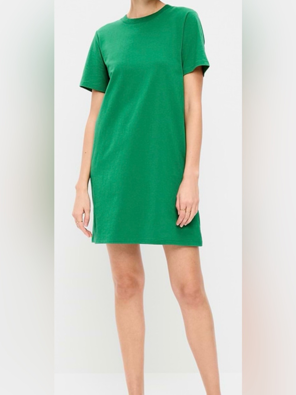 Old Navy Emerald Green Short Sleeve Mini T-Shirt Dress